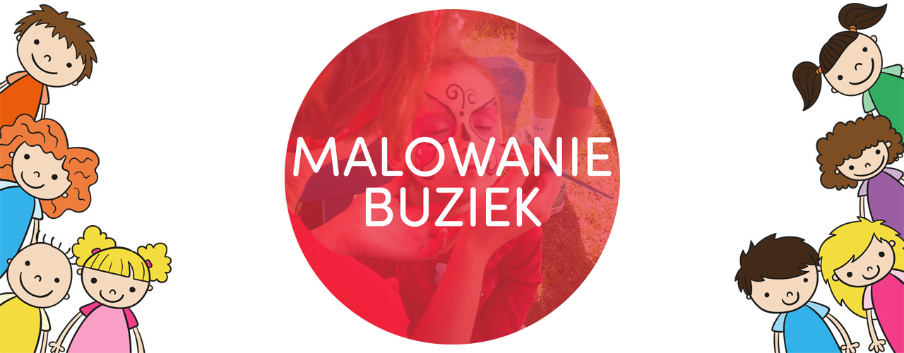 malowanie buziek, malowanie twarzy, stanowisko malowania buziek dla dzieci